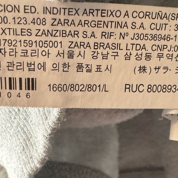 ZARA CROPPED CREW NECK SWEATSHIRT - Picture 7 of 8